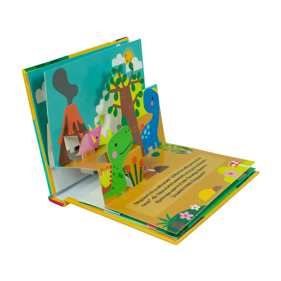 Libro Mini Dino Pop-Up – Brontosaurio y Estegosaurio