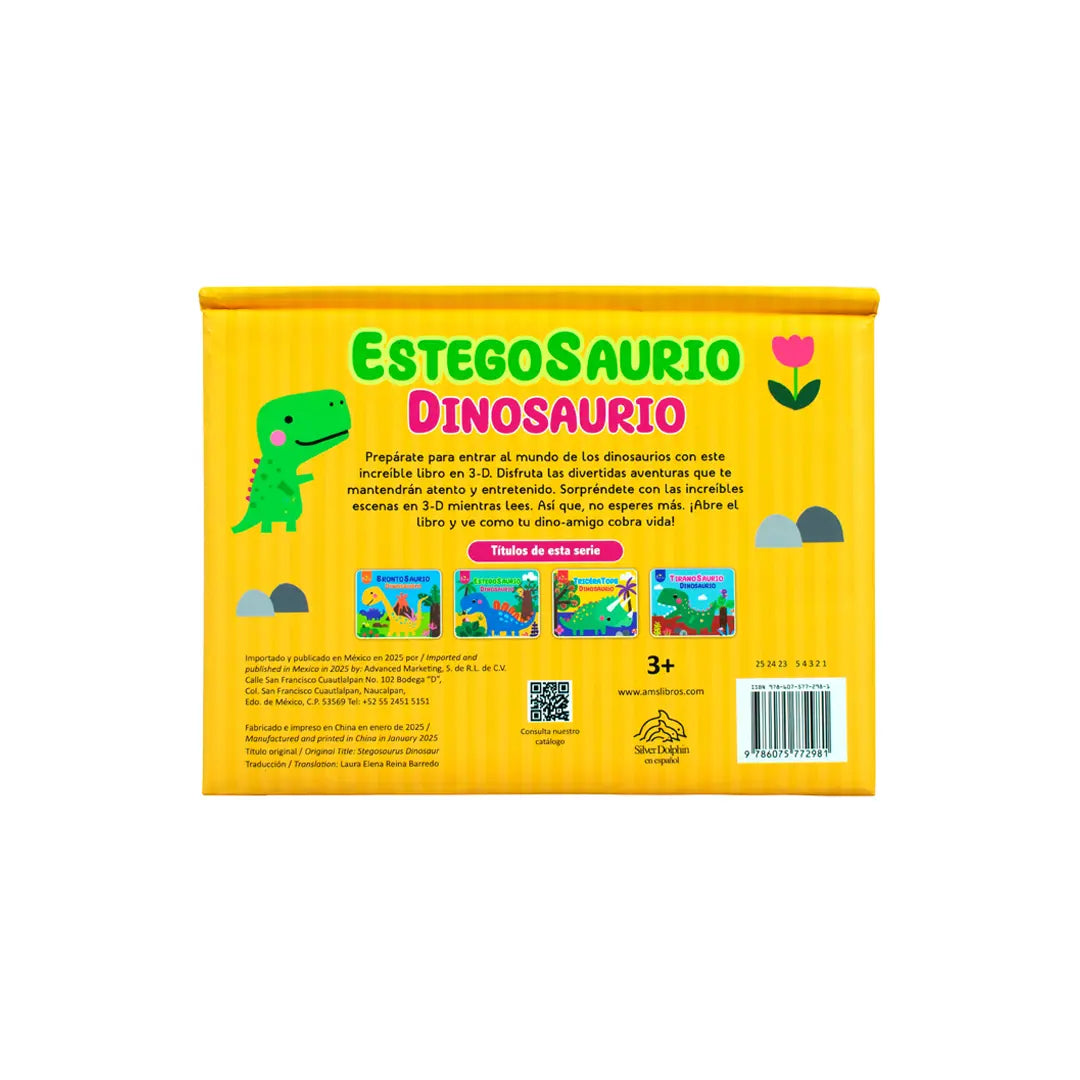 Libro Mini Dino Pop-Up – Brontosaurio y Estegosaurio