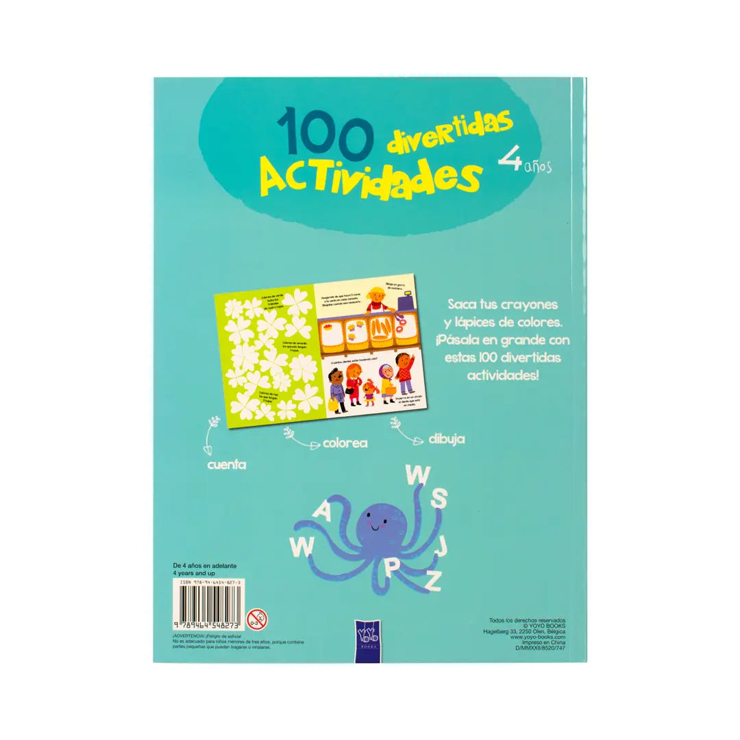 Libro 100 divertidas actividdes 4 o 5 años
