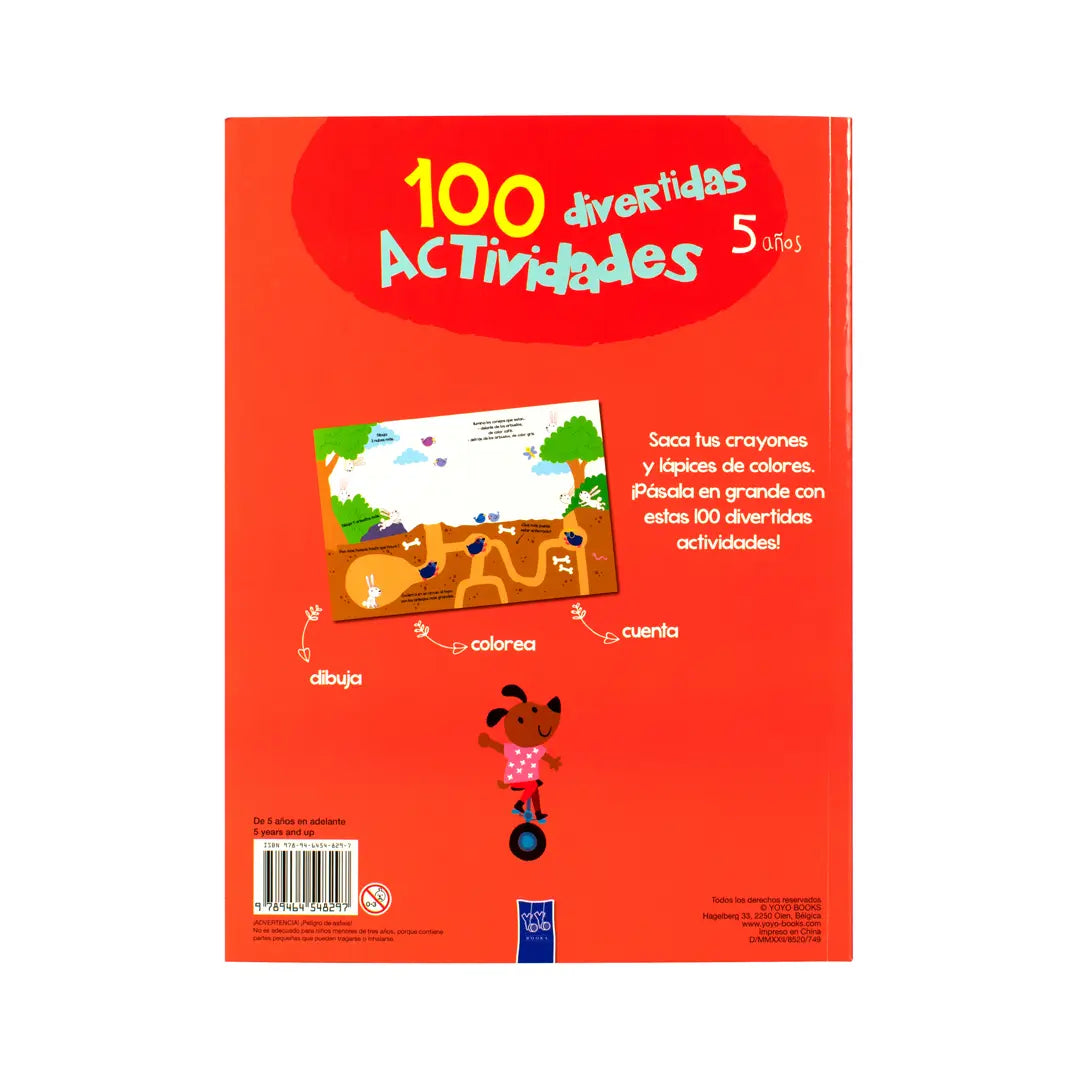Libro 100 divertidas actividdes 4 o 5 años