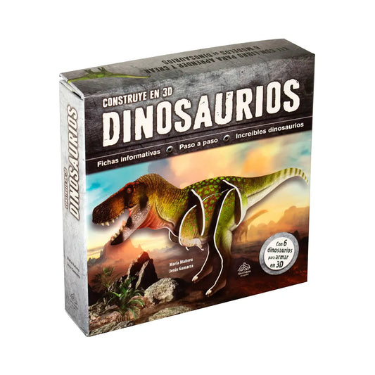 LIBRO INFANTIL DIDACTICO PARA CONSTRUIR DINOSAURIOS EN 3D