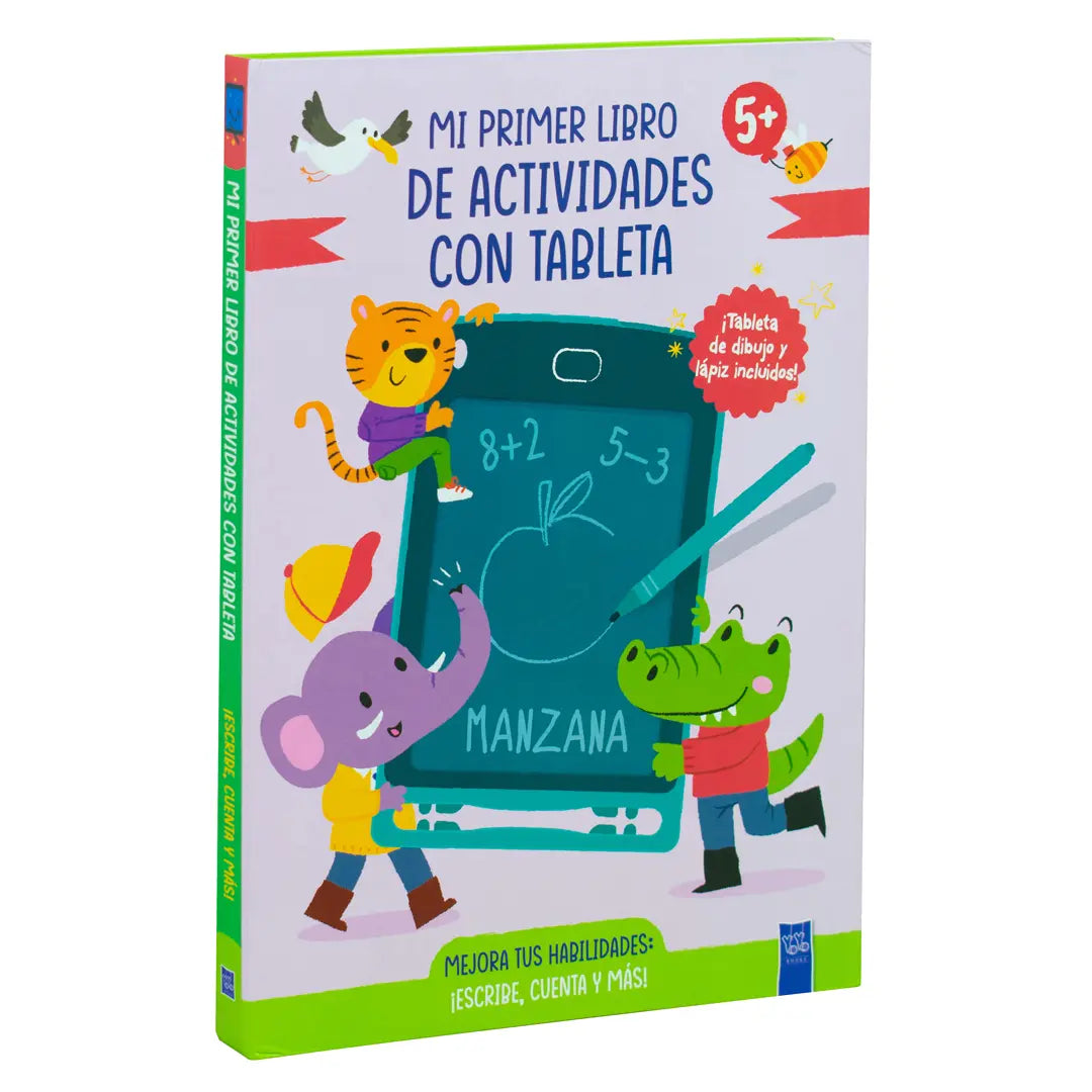MI PRIMER LIBRO DE ACTIVIDADES CON TABLETA 5+(AMARILLO) Y/O (VIOLETA)