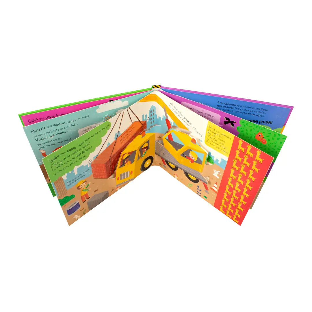 Libro Infantil con Pop Up: 3D Genial: 1. En la Granja. 2. En la obras 3. Mascotas adorables