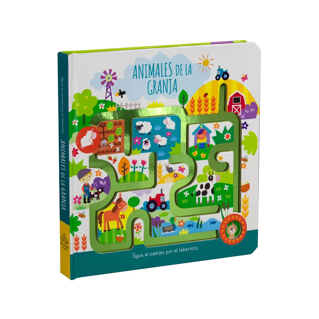 Libro sigue el camino por el laberinto: 1. Animales divertidos. 2. Animales de la granja