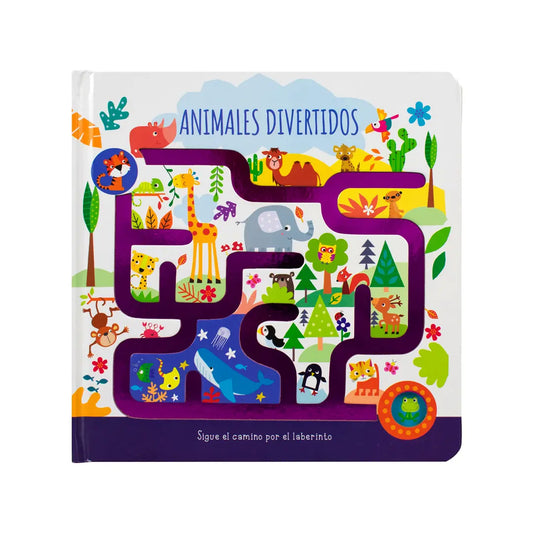 Libro sigue el camino por el laberinto: 1. Animales divertidos. 2. Animales de la granja