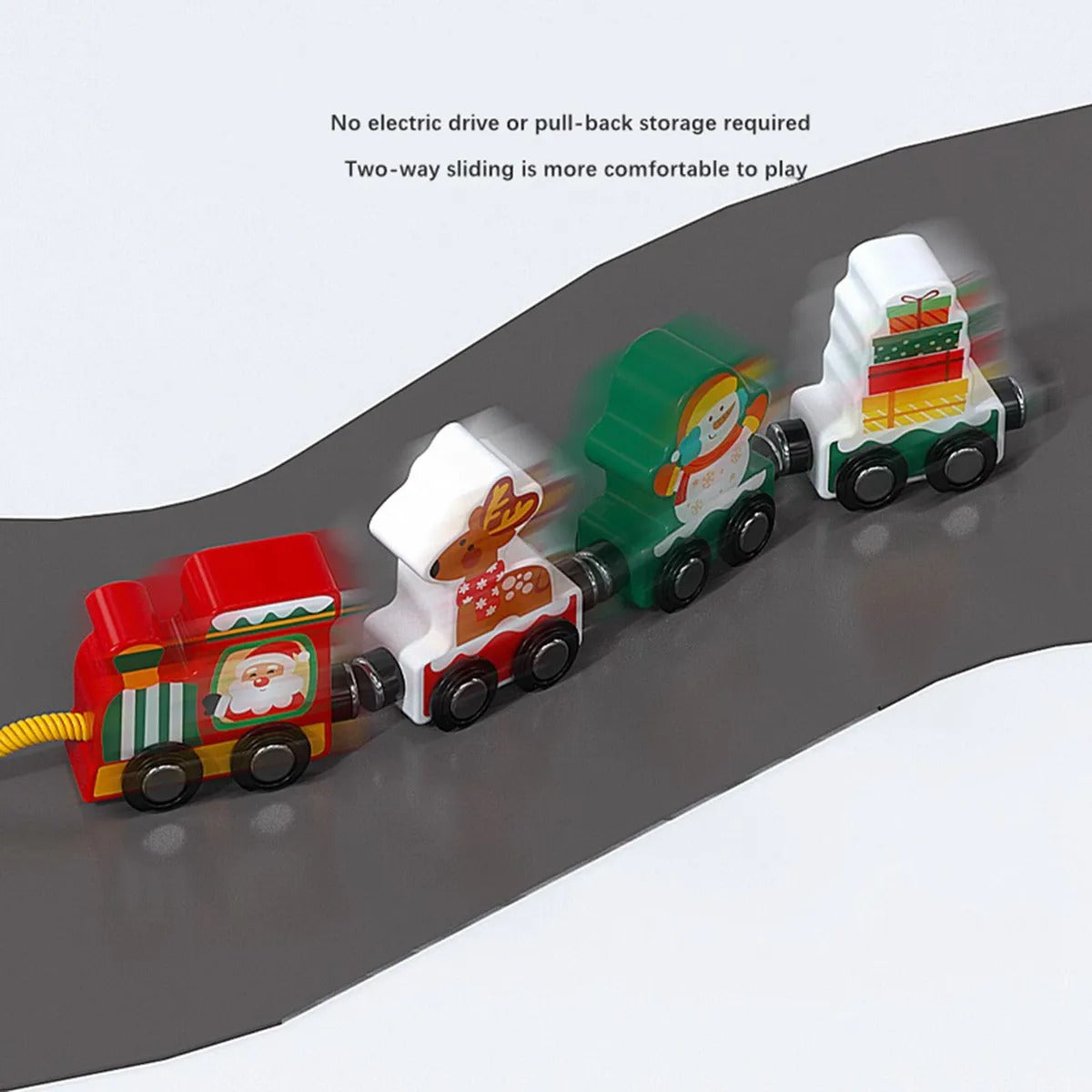 Tren Navideño de Madera – Decorativo y Didáctico con Figuras de Navidad