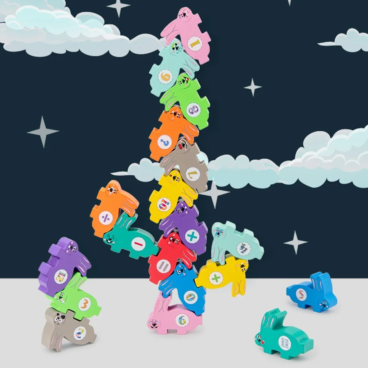 Jenga Conejito Didáctico – Torre de Equilibrio y Coordinación para Niños