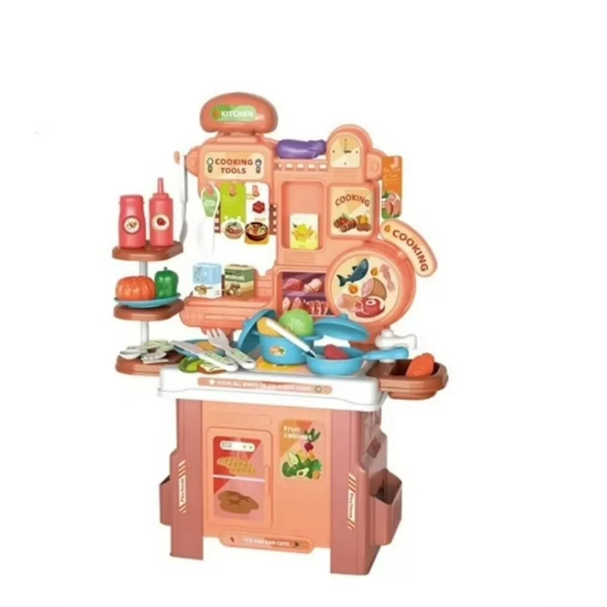 Set de Cocina Infantil 46 Piezas – Mesa de Juego y Accesorios