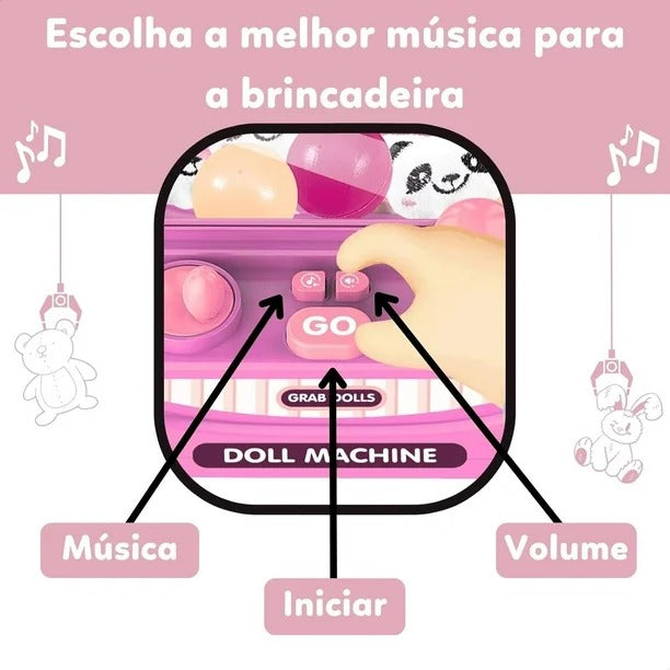 Máquina de Garra Conejito – Juego Interactivo con Luces, Sonido y Peluches
