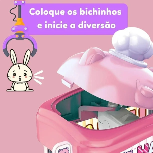 Máquina de Garra Conejito – Juego Interactivo con Luces, Sonido y Peluches