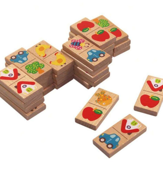 Dominó Educativo de Madera – Aprende jugando