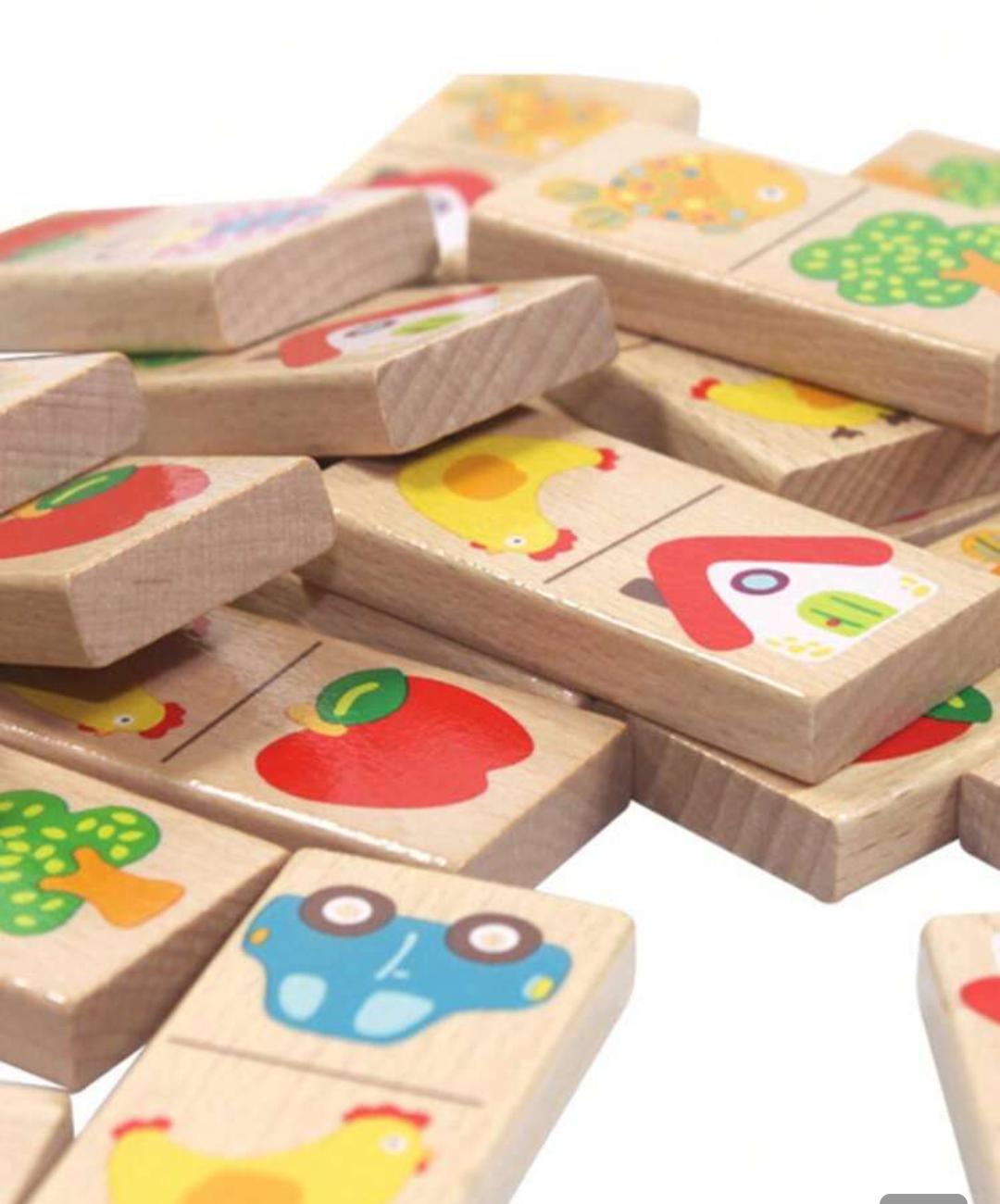 Dominó Educativo de Madera – Aprende jugando