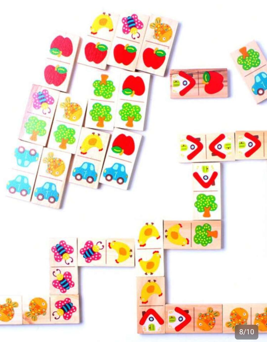 Dominó Educativo de Madera – Aprende jugando