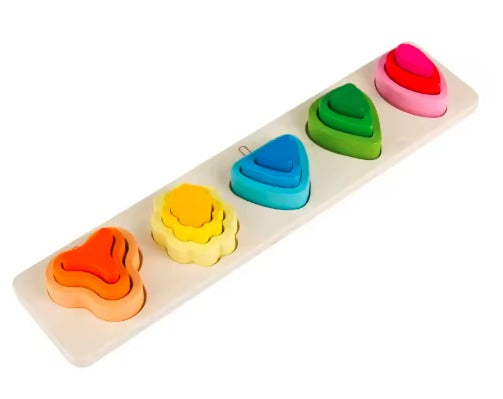 "FrutiApilo" - Juego de Apilamiento de Frutas de Madera para Pequeños