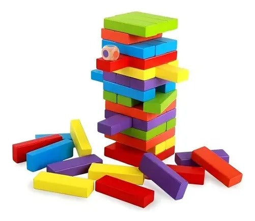 Jenga Artesanal Clásico – Juego de Destreza y Coordinación de Madera