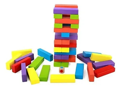 Jenga Artesanal Clásico – Juego de Destreza y Coordinación de Madera