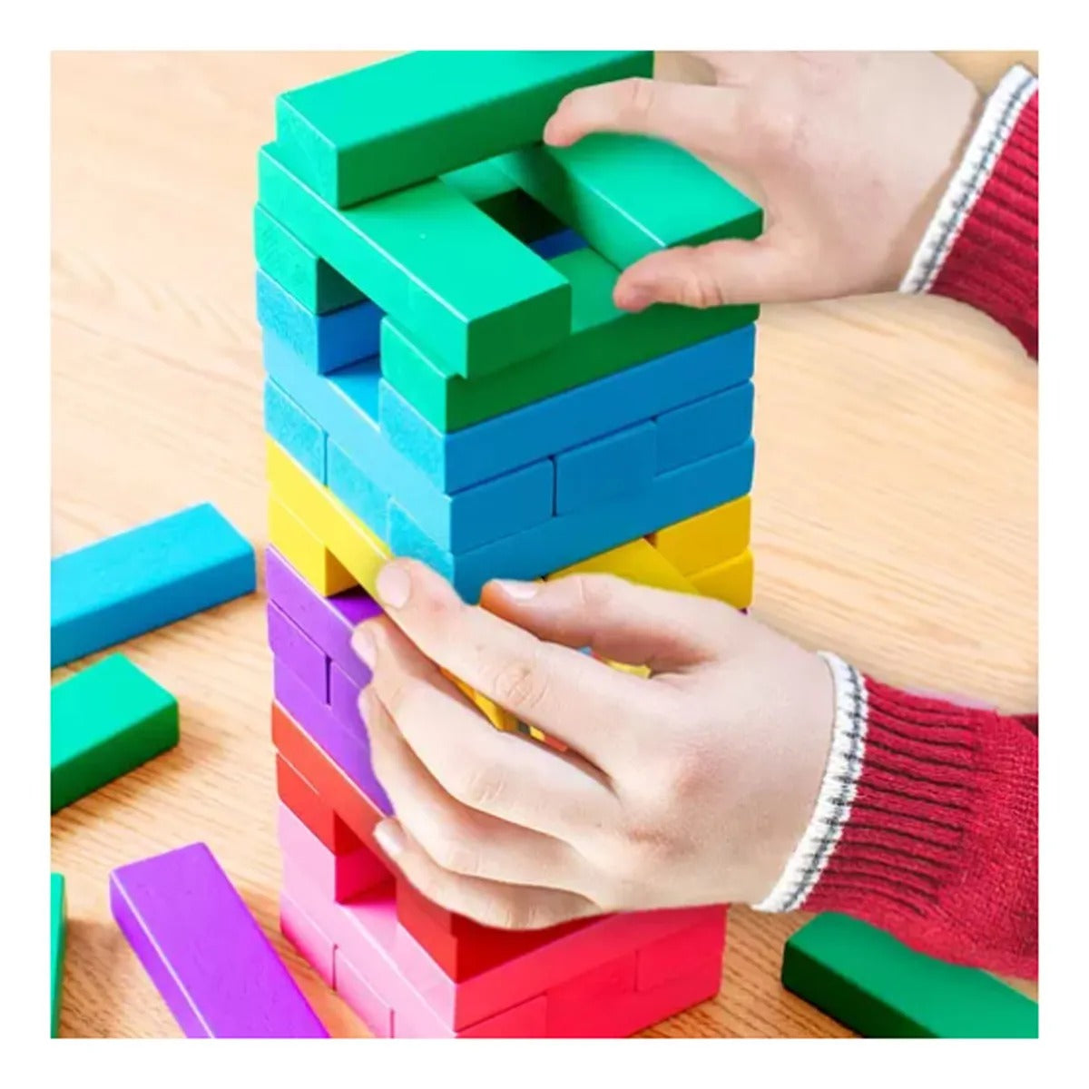 Jenga Artesanal Clásico – Juego de Destreza y Coordinación de Madera