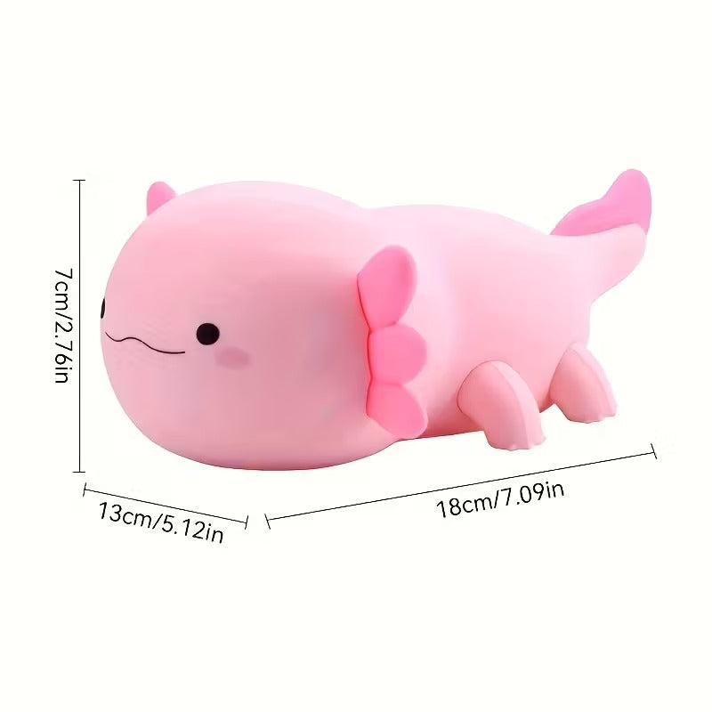 Lámpara Axolote Nocturna – Luz Cálida o Multicolor Recargable USB