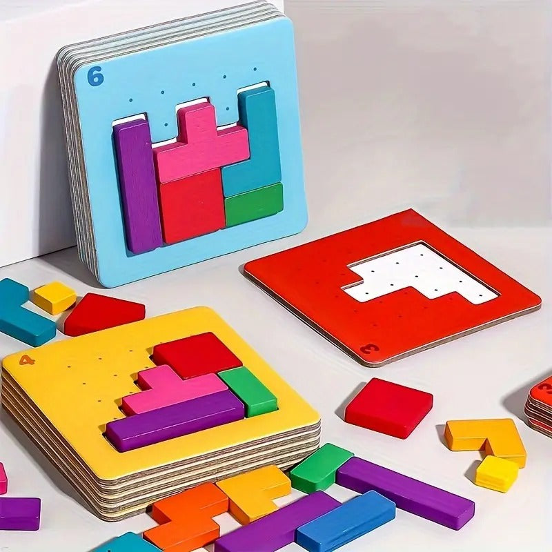 Rompecabezas Geométrico Rápido – Juego de Mesa Educativo 2–4 Jugadores