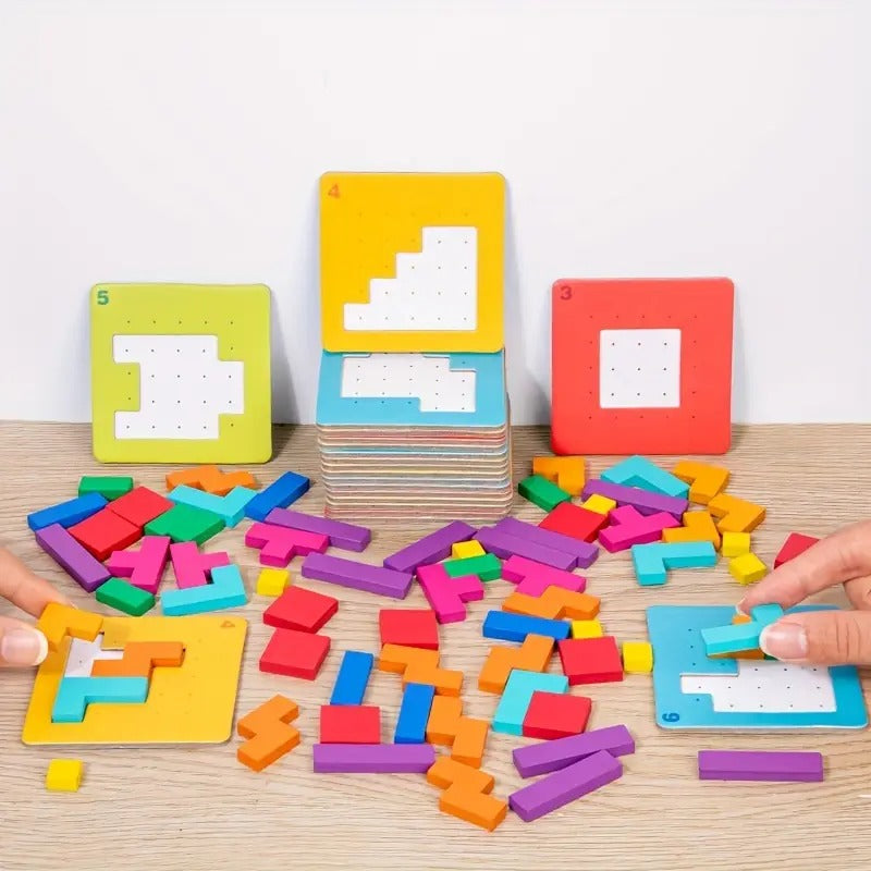 Rompecabezas Geométrico Rápido – Juego de Mesa Educativo 2–4 Jugadores