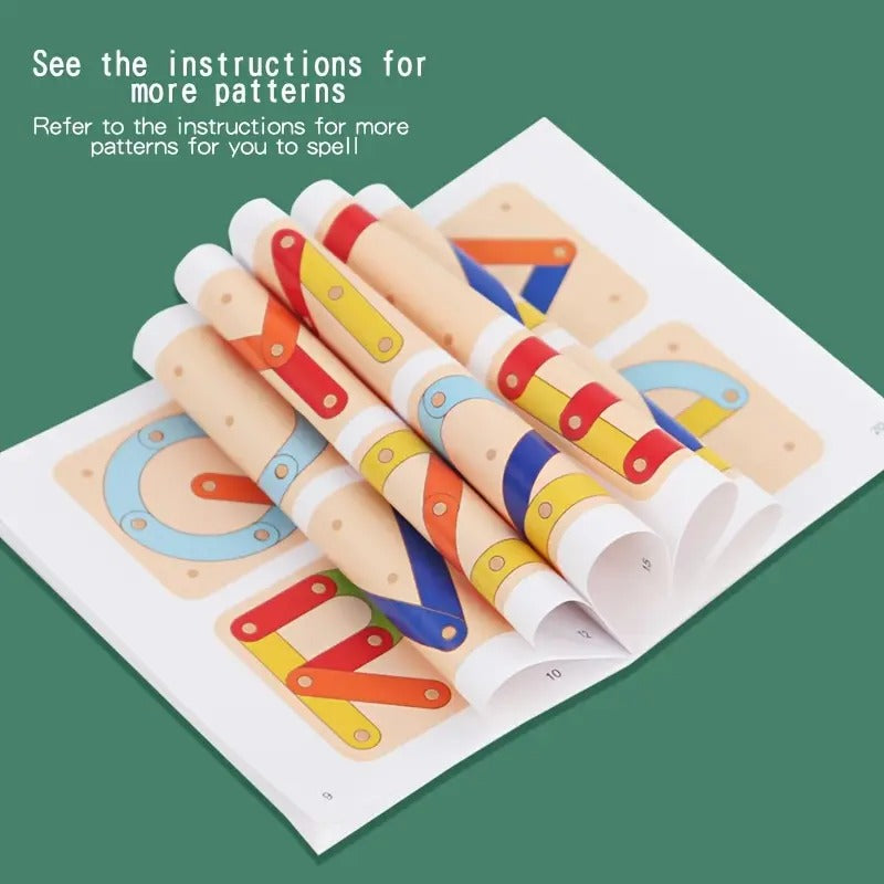 Tablero Creativo Montessori – Puzzle Didáctico de Figuras y Colores