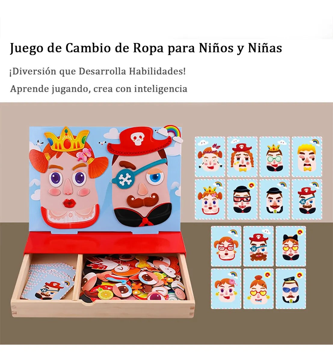 Set Magnético 77 Piezas – Juego de Roles y Vestir Creativo