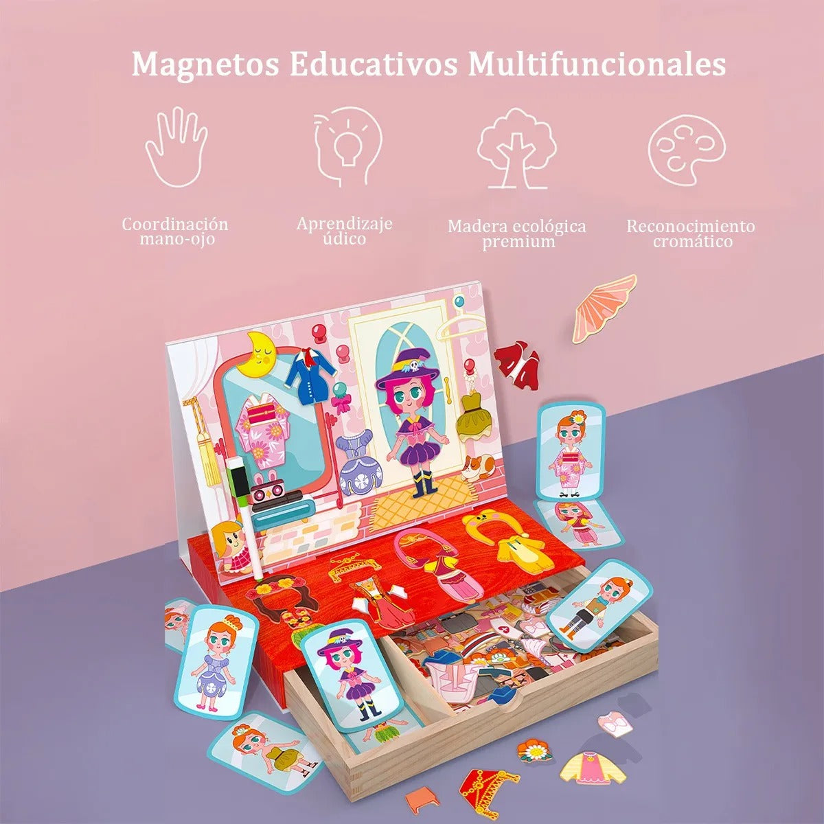 Set Magnético Muñeca Fashion – Juego de Vestir y Creatividad