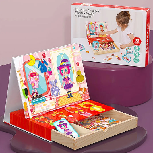 Set Magnético Muñeca Fashion – Juego de Vestir y Creatividad