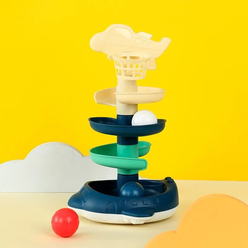 Juego de Encestar con Rieles – Juguete Didáctico de Precisión