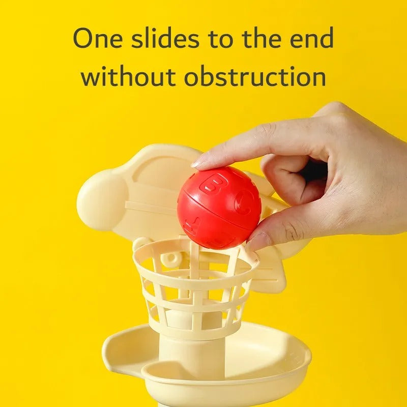 Juego de Encestar con Rieles – Juguete Didáctico de Precisión