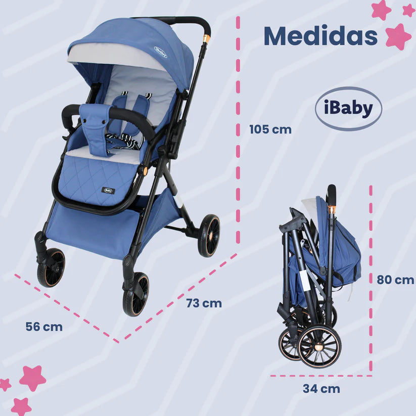 Carriola Tremiti Reversible iBaby – Plegado One Touch