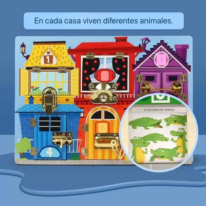 Tablero de Cerraduras – Busy Board Casas Interactivas Montessori
