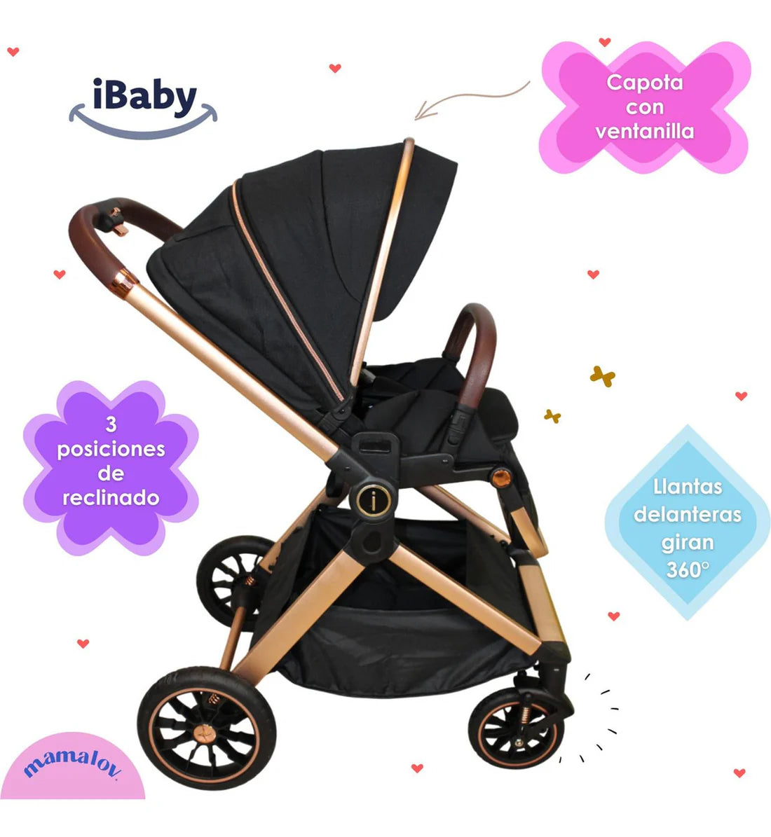 Carriola con Portabebé Victoria iBaby – Sistema Premium