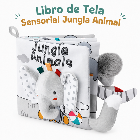 Libro de Tela Elefante 3D – Juguete sensorial para bebé