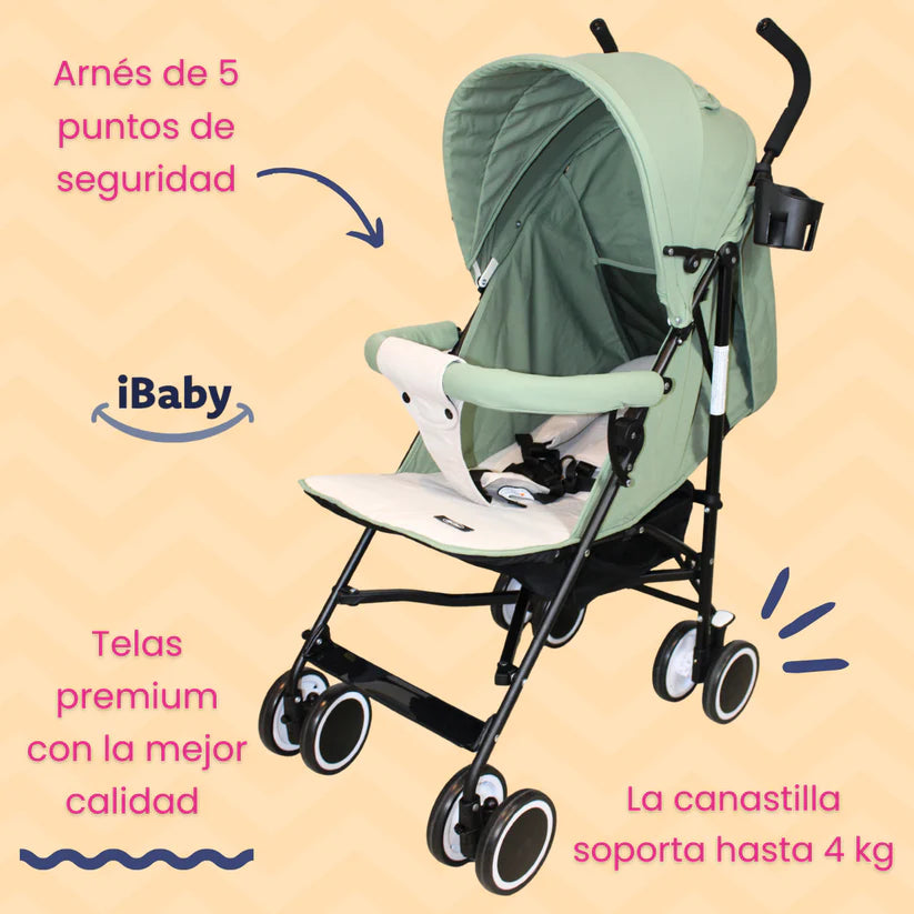Carriola Ischia iBaby – Bastón ultraligera y plegable