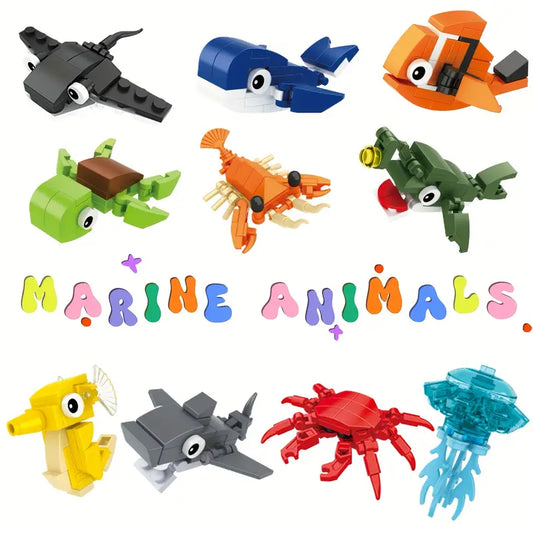 "AcuaBloques" Mundo Marino de Construcción (10-37 piezas)