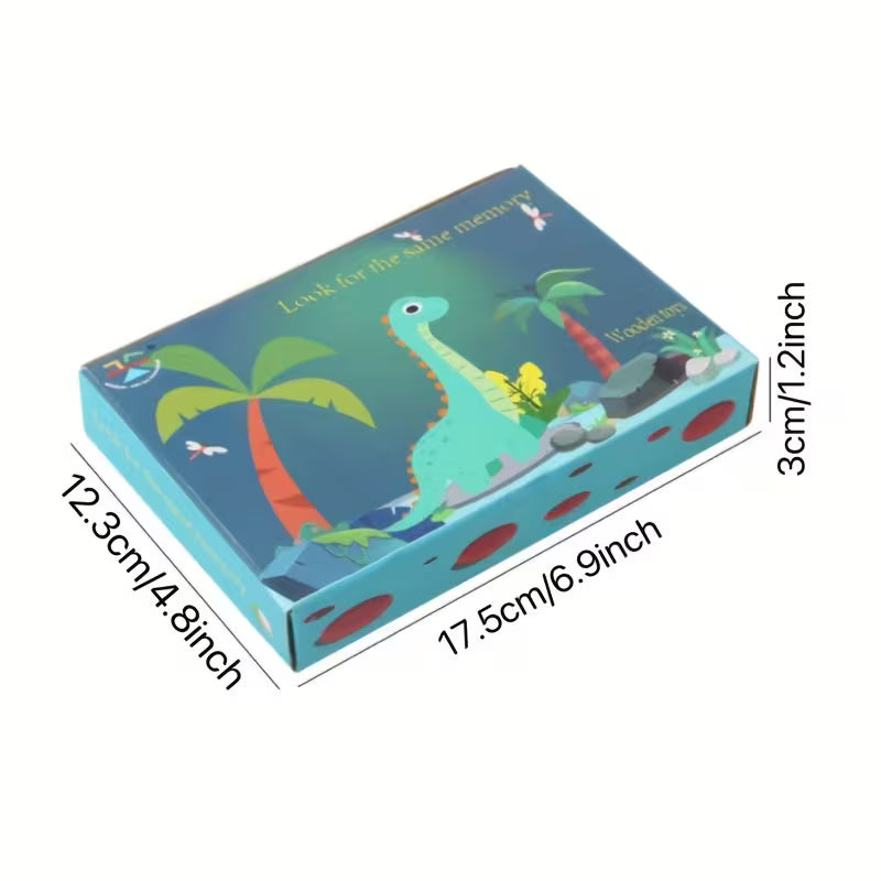 Memorama Didáctico de Dinosaurios – Juego Educativo de Madera
