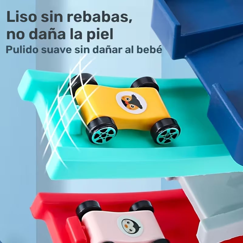 Pista de Carritos en Cascada – Juego Didáctico de Velocidad