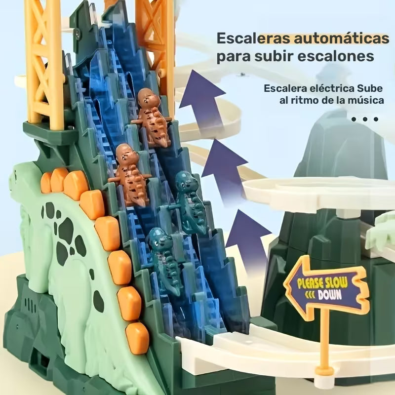 Circuito Aventura Dinosaurios con Rampas y Luces – Juego Interactivo