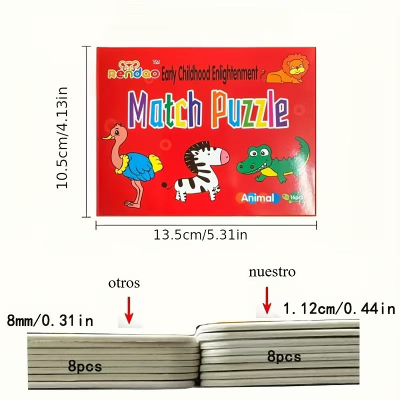 Match Puzzle de Animales – Rompecabezas Infantil de Asociación
