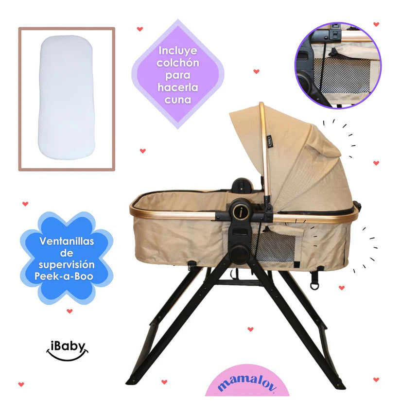 Carriola Amalfi 6 en 1 iBaby – Travel System Premium