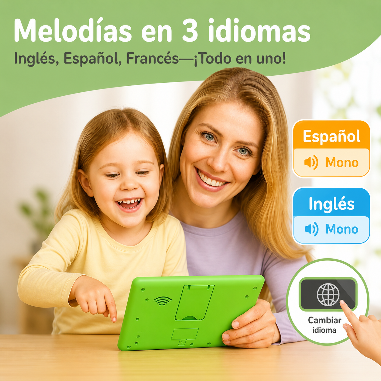 Tableta de Aprendizaje Trilingüe – Español, Inglés y Francés