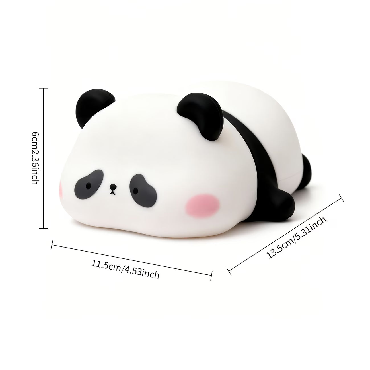 Lámpara Panda Nocturna – Silicona Suave Recargable USB 3 Niveles