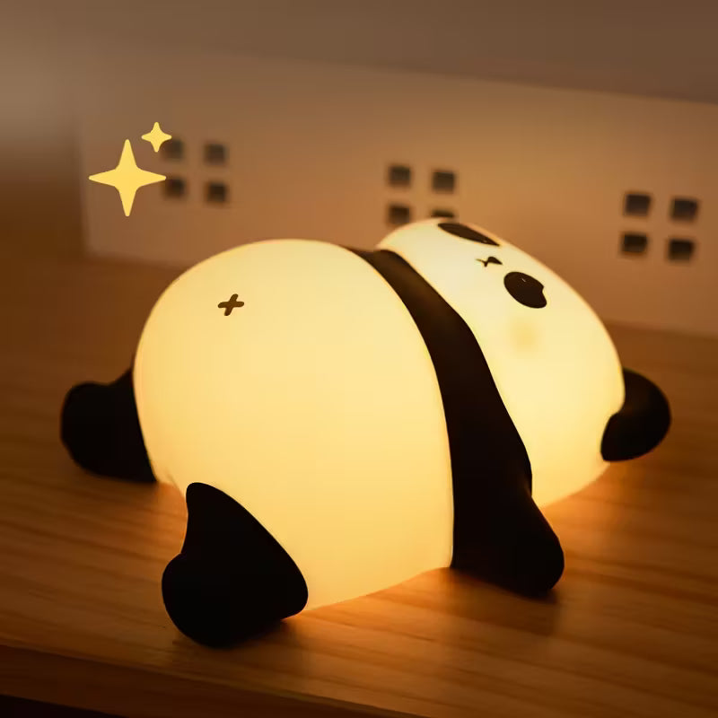 Lámpara Panda Nocturna – Silicona Suave Recargable USB 3 Niveles