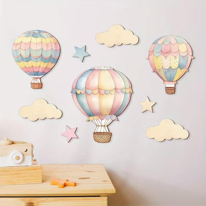Globos Aerostáticos Rosa – Decoración de pared infantil