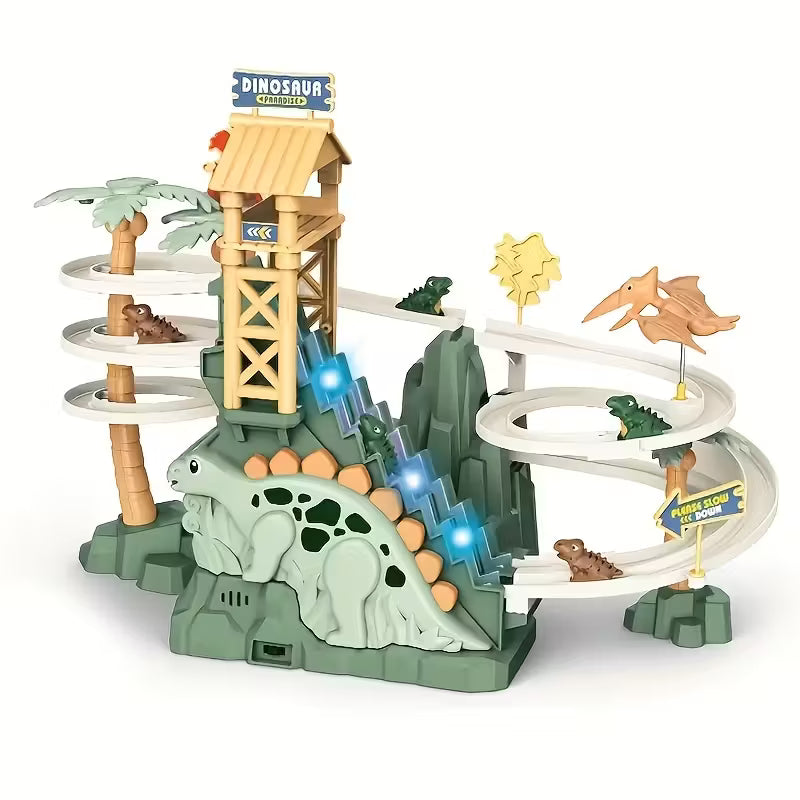 Circuito Aventura Dinosaurios con Rampas y Luces – Juego Interactivo