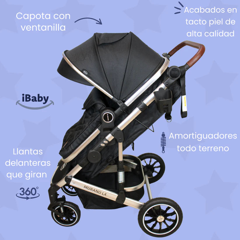 Carriola Murano 4 en 1 iBaby – Travel System Premium