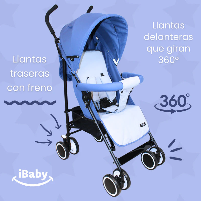 Carriola Ischia iBaby – Bastón ultraligera y plegable