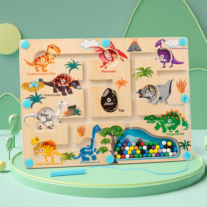Laberinto Magnético de Dinosaurios y helados montessori