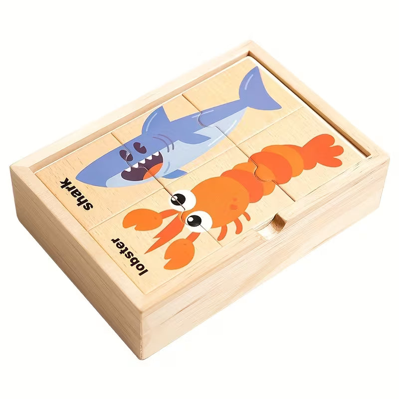 Rompecabezas de Animales en Madera – Juego Didáctico Infantil